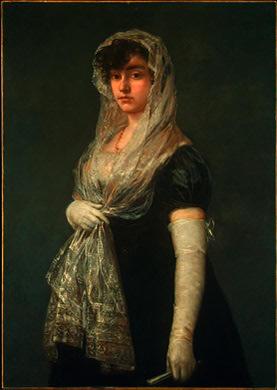 Francisco de Goya Joven dama con mantilla y basquina oil painting picture